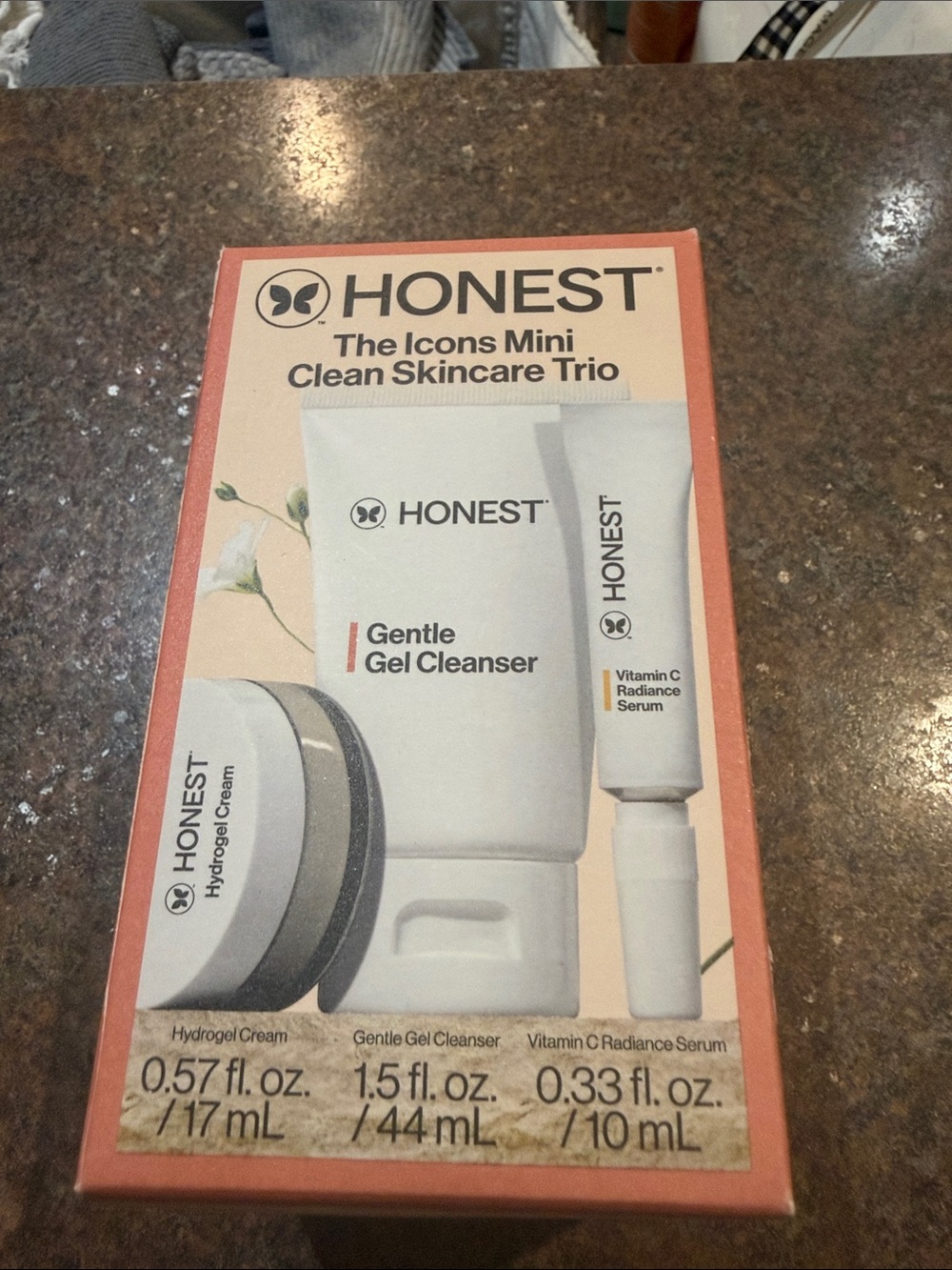HONEST "The Icons" Mini Clean Skincare Trio Cream Cleanser Serum